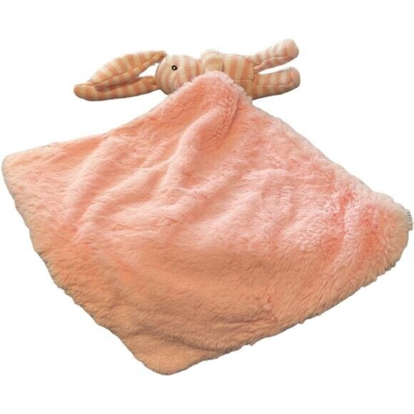 Kellytoy Pink Bunny Rabbit Security Blanket Lovey Stripped 2018 - Picture 5 of 5